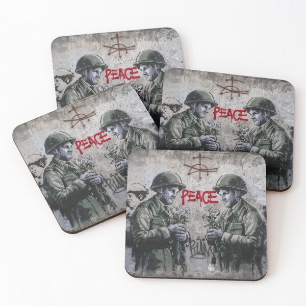 Item preview, Banksy Street Soliders With Flower Peace designed and sold by martin max.