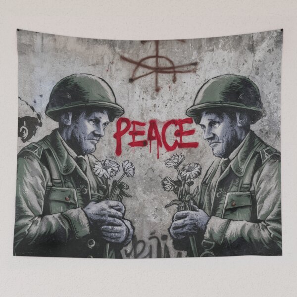 Item preview, Banksy Street Soliders With Flower Peace designed and sold by martin max.