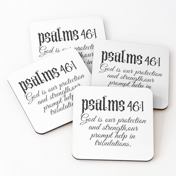 Item preview, psalms 46:1, God is our protection and strength,our prompt help in the tribulations. designed and sold by Virtuousvogue.