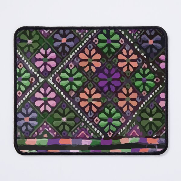 Item preview, Mexican flowers colorful embroidery boho chic folk art designed and sold by T-Mex.