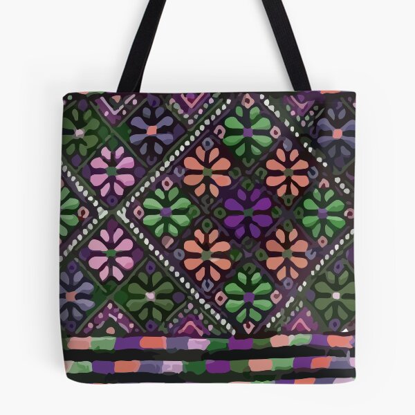 Item preview, Mexican flowers colorful embroidery boho chic folk art designed and sold by T-Mex.