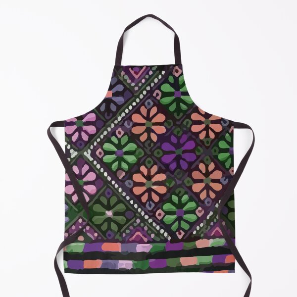Item preview, Mexican flowers colorful embroidery boho chic folk art designed and sold by T-Mex.