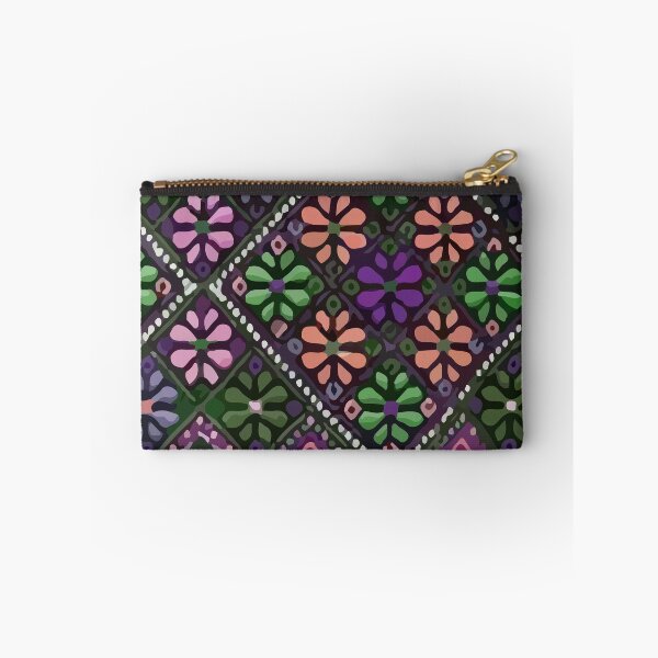 Item preview, Mexican flowers colorful embroidery boho chic folk art designed and sold by T-Mex.
