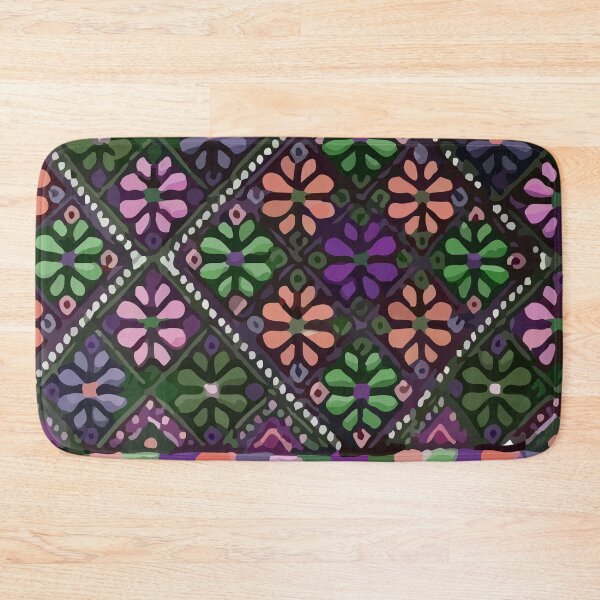 Item preview, Mexican flowers colorful embroidery boho chic folk art designed and sold by T-Mex.