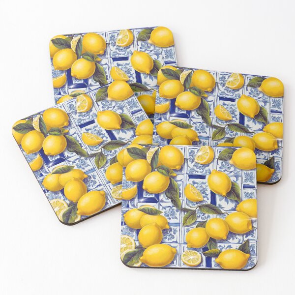 Item preview, Lemon tile Mediterranean style designed and sold by Kiraguapa.