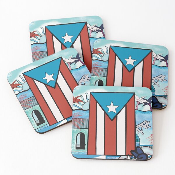 Item preview, Red, White, & Blue Puerto Rico (Ice Blue) designed and sold by Inx Artworks.
