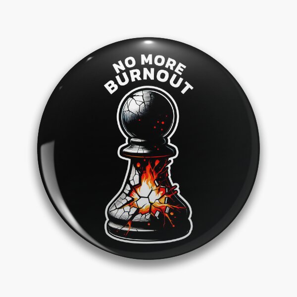 Item preview, Pawn decides no more burnout, chess piece illustration designed and sold by Dizartico.