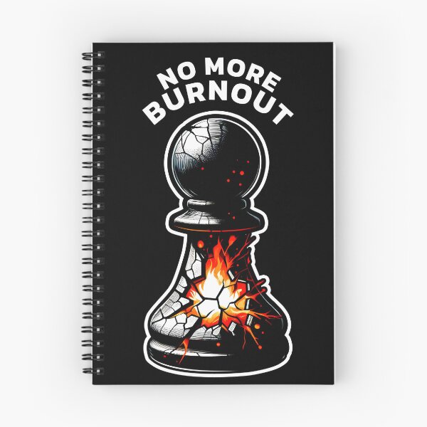 Item preview, Pawn decides no more burnout, chess piece illustration designed and sold by Dizartico.