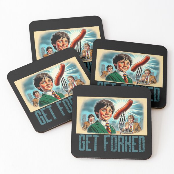 Item preview, Get Forked, Sausage on a fork. School Boys Laughing designed and sold by Get-Forked.