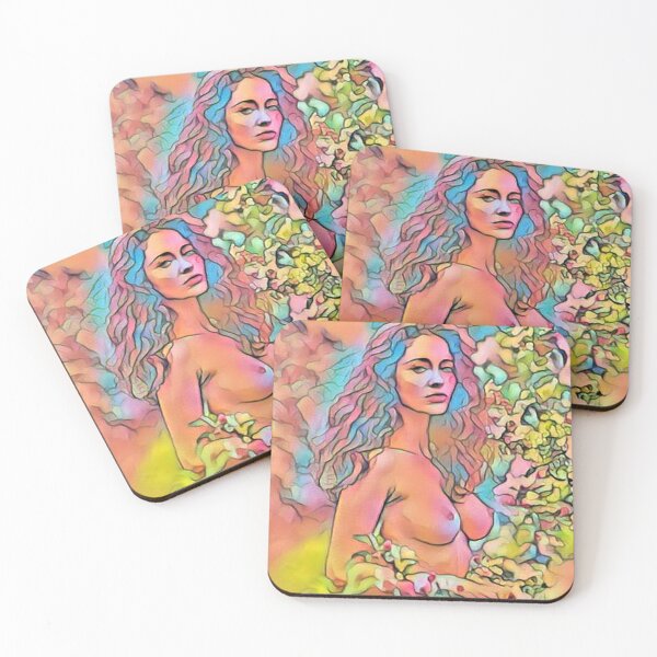 Item preview, Semi-abstract digital painting of female nude model. designed and sold by pulchritude560.