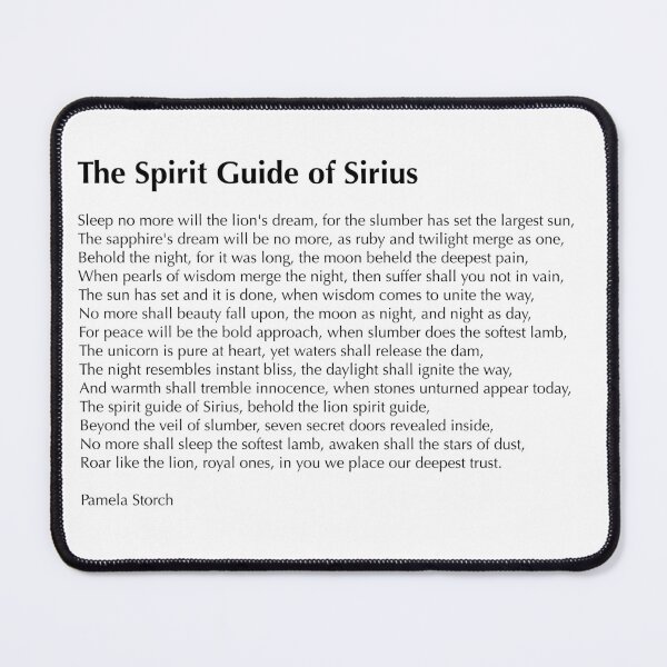 Item preview, The Spirit Guide of Sirius Poem Collector's Edition designed and sold by Pamela Storch.