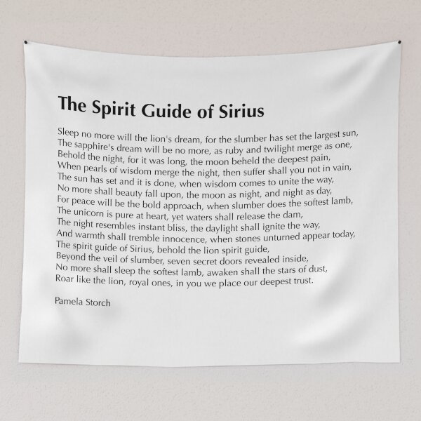 Item preview, The Spirit Guide of Sirius Poem Collector's Edition designed and sold by Pamela Storch.