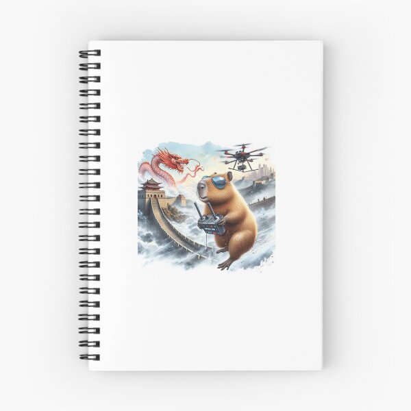 Item preview, Capybara Flying a drone at The Great Wall1 designed and sold by Capybara Art Lover.