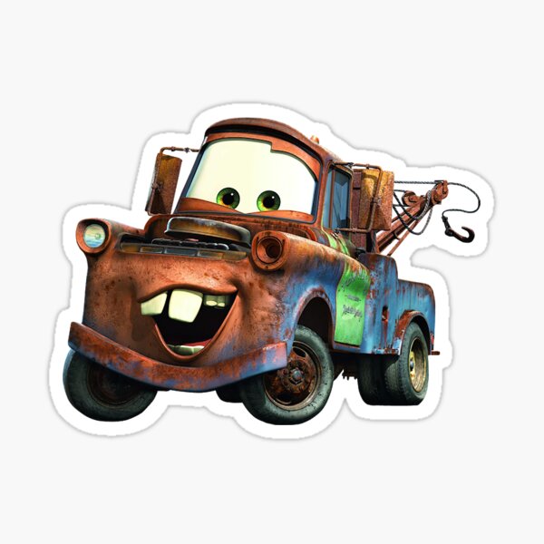 "Lightning McQueen, Mater cars" Sticker by fallas12 | Redbubble