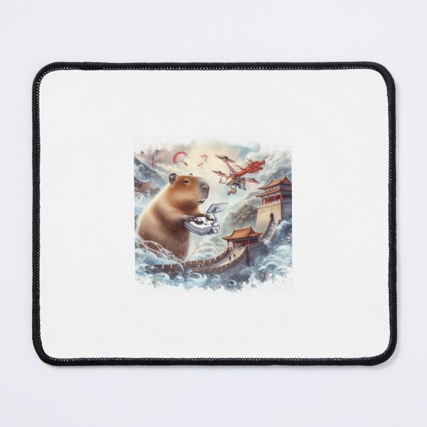 Item preview, Capybara Flying a drone at The Great Wall4 designed and sold by Capybara Art Lover.