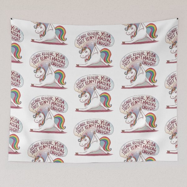 Item preview, unicorne doing yoga ! designed and sold by NebulaWhimsy.