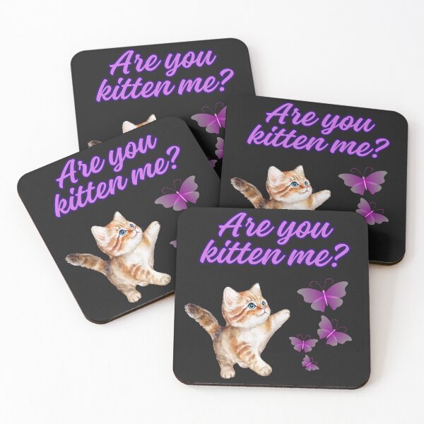 Item preview, Cute Kitten Chasing Butterflies designed and sold by AlienOccupation.