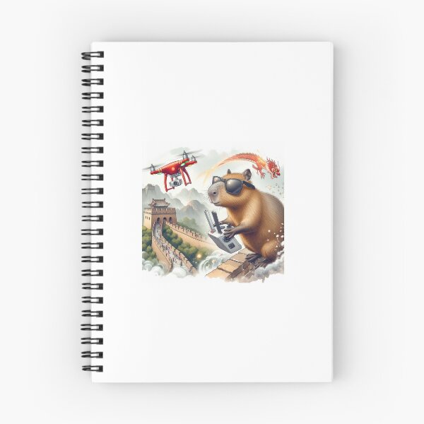 Item preview, Capybara Flying a drone at The Great Wall6 designed and sold by Capybara Art Lover.