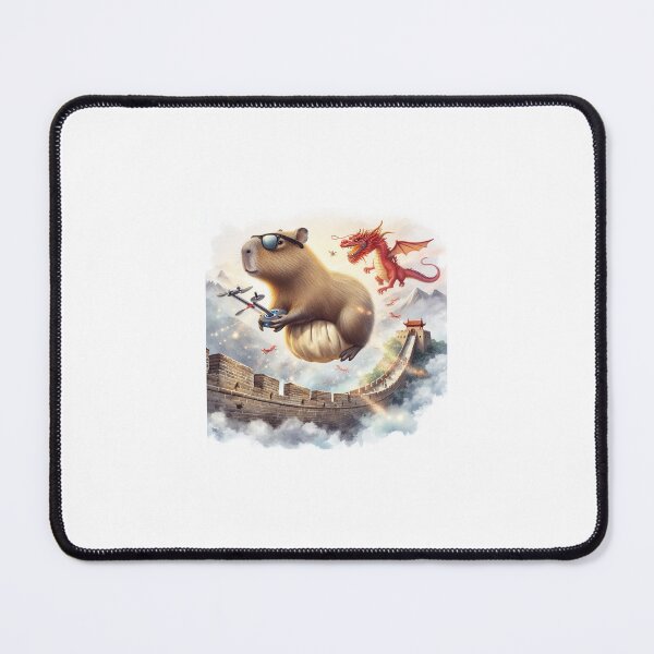 Item preview, Capybara Flying a drone at The Great Wall7 designed and sold by Capybara Art Lover.