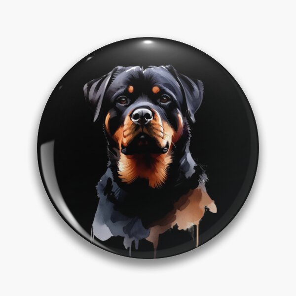 Item preview, Watercolor portrait of a Rottweiler designed and sold by luckyredskittle.