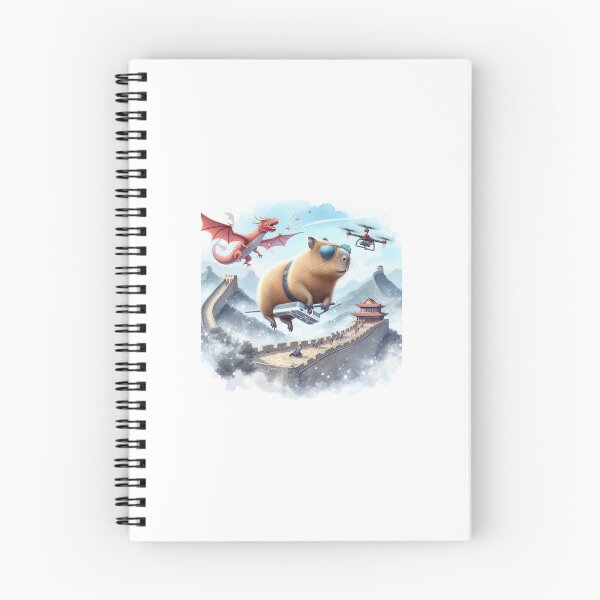Item preview, Capybara Flying a drone at The Great Wall10 designed and sold by Capybara Art Lover.