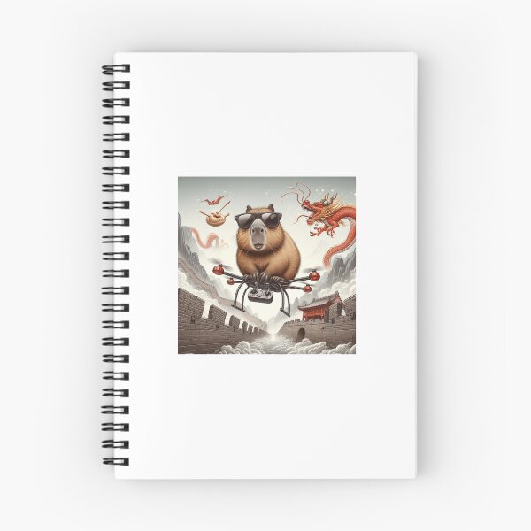Item preview, Capybara Flying a drone at The Great Wall11 designed and sold by Capybara Art Lover.