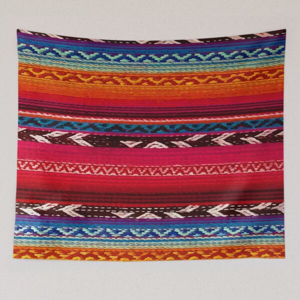 Item preview, Authentic mexican serape blanket vibrant vintage boho chic decor designed and sold by T-Mex.