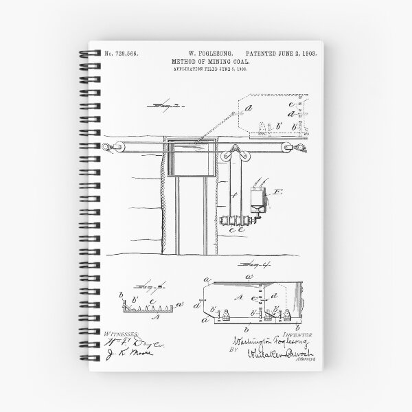 Item preview, Method Of Mining Coal Patent White Background designed and sold by Peek-Designs.