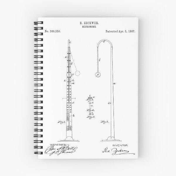 Item preview, Metronome 1887 Vintage Patent Art White Background designed and sold by Peek-Designs.