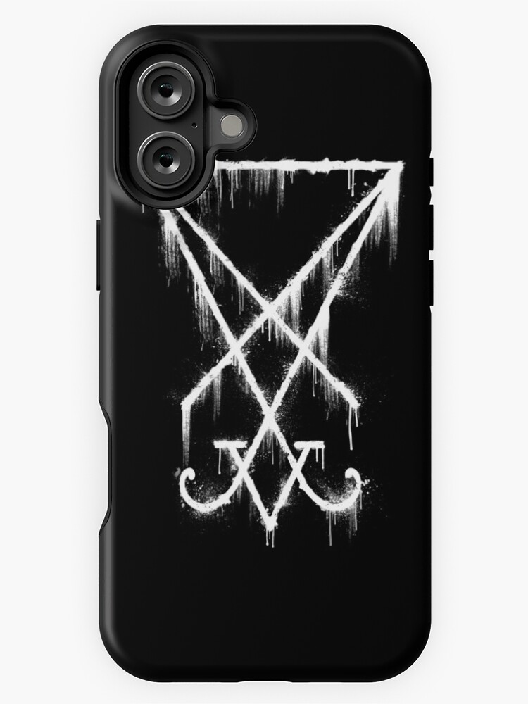 Lucifer Sigil - The Devil's Symbol White Grunge