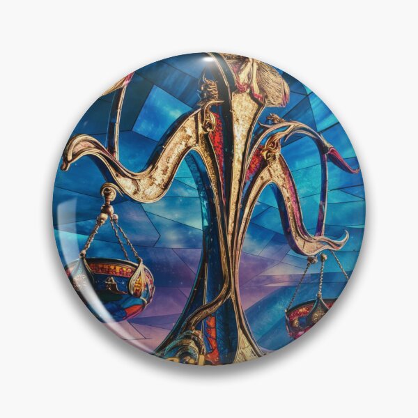 Item preview, Libra Zodiac, stained glass designed and sold by ZodiacWonders.