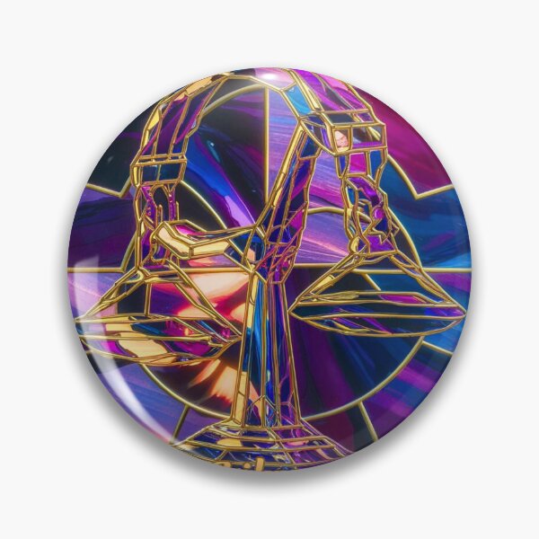 Item preview, Libra Zodiac, stained glass designed and sold by ZodiacWonders.