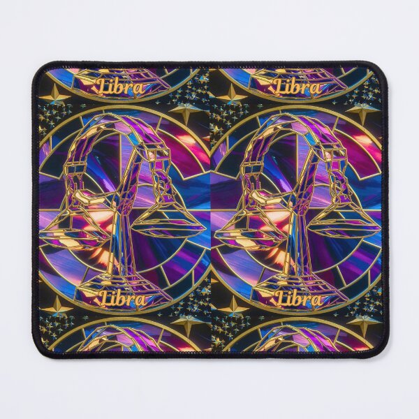 Item preview, Libra Zodiac, stained glass designed and sold by ZodiacWonders.