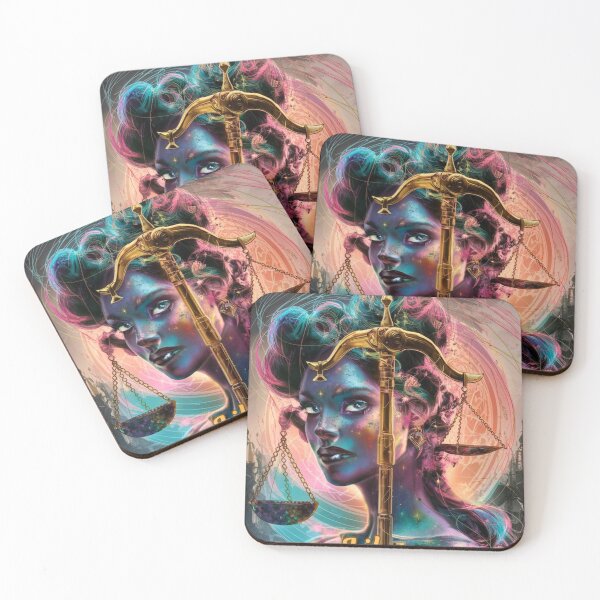 Item preview, Libra Zodiac, whimsical lady, celestial woman designed and sold by ZodiacWonders.