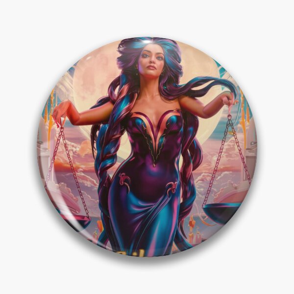 Item preview, Libra Zodiac, whimsical lady, celestial woman designed and sold by ZodiacWonders.