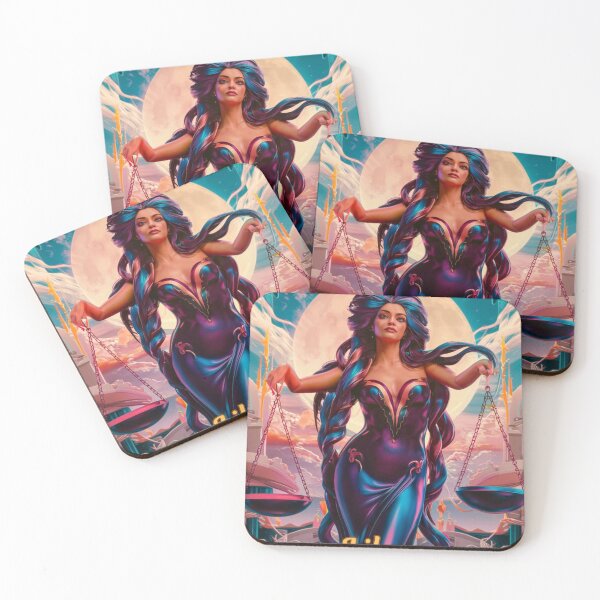 Item preview, Libra Zodiac, whimsical lady, celestial woman designed and sold by ZodiacWonders.
