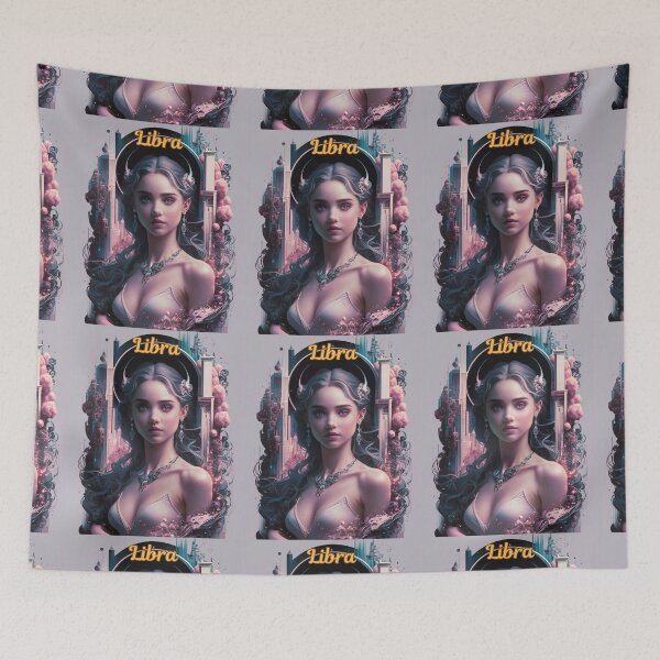 Item preview, Libra Zodiac, whimsical lady, libra girl sexy designed and sold by ZodiacWonders.