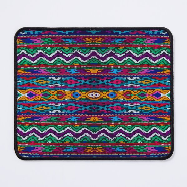 Item preview, Colorful rebozo embroidery maximalist decor multicolor stripes vibrant boho chic decor designed and sold by T-Mex.