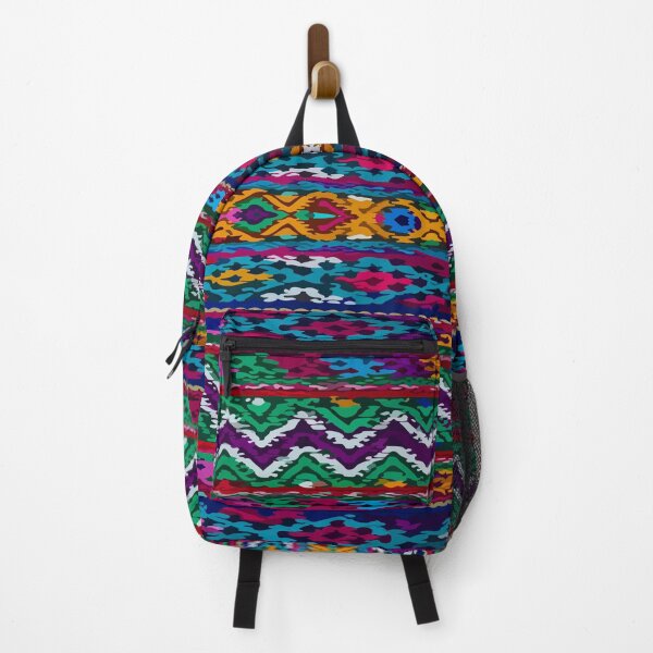 Item preview, Colorful rebozo embroidery maximalist decor multicolor stripes vibrant boho chic decor designed and sold by T-Mex.