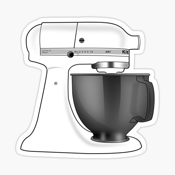 Kitchen Aid Mixer White Sticker