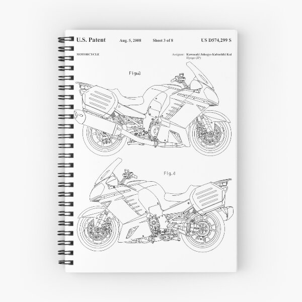 Item preview, Motorbike Patent Poster Design Blueprint White Background designed and sold by Peek-Designs.