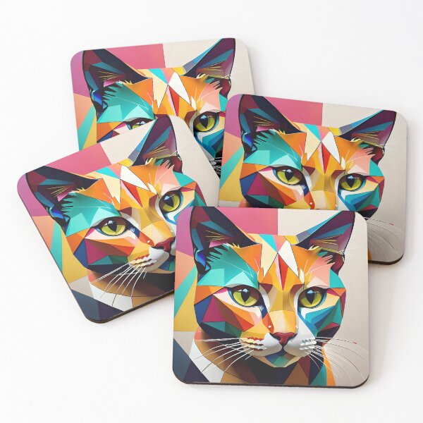 Artikelvorschau, Abstract Geometric Cat Art Pattern entworfen und verkauft von TheArtOfPat.