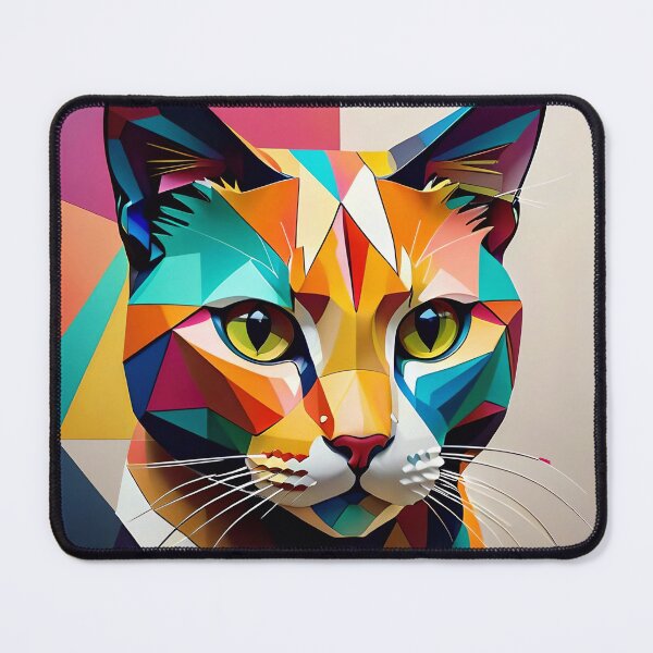 Item preview, Abstract Geometric Cat Art Pattern designed and sold by TheArtOfPat.