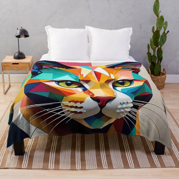 Artikelvorschau, Abstract Geometric Cat Art Pattern entworfen und verkauft von TheArtOfPat.