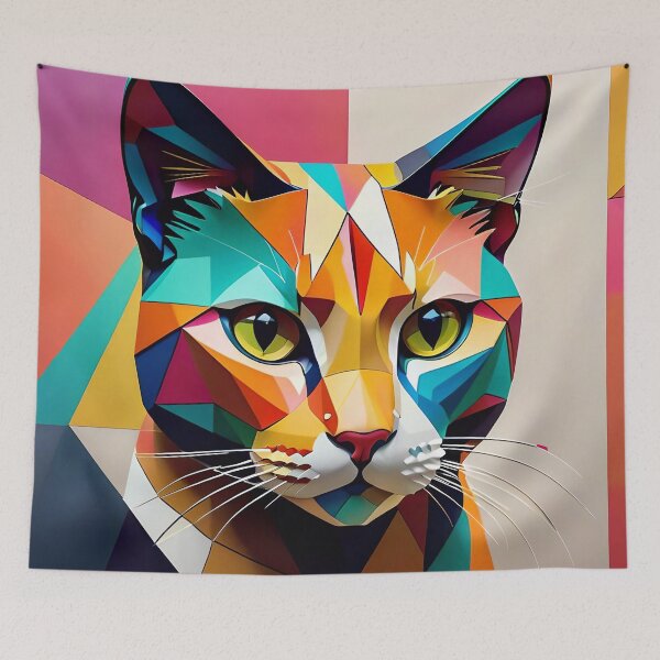Artikelvorschau, Abstract Geometric Cat Art Pattern entworfen und verkauft von TheArtOfPat.