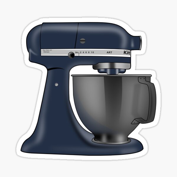 Kitchen Aid Mixer Blue Sticker