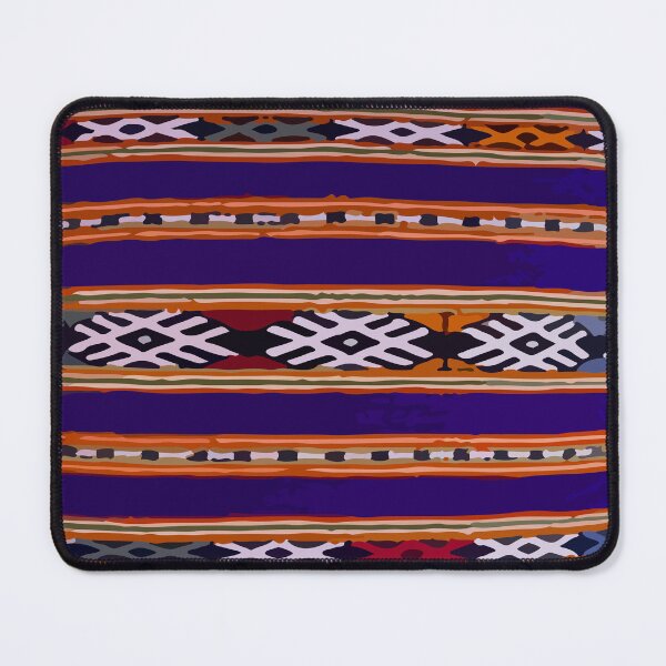 Item preview, Southwest navy blue stripes chevron poncho serape blanket designed and sold by T-Mex.