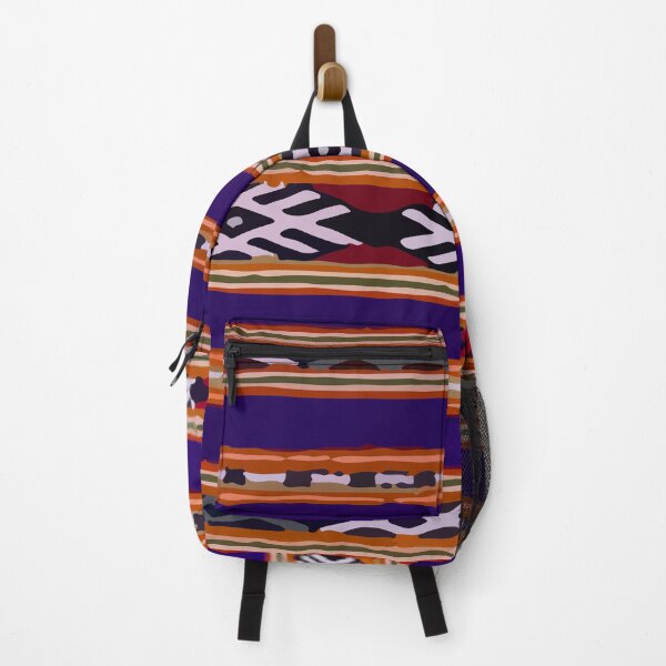 Item preview, Southwest navy blue stripes chevron poncho serape blanket designed and sold by T-Mex.