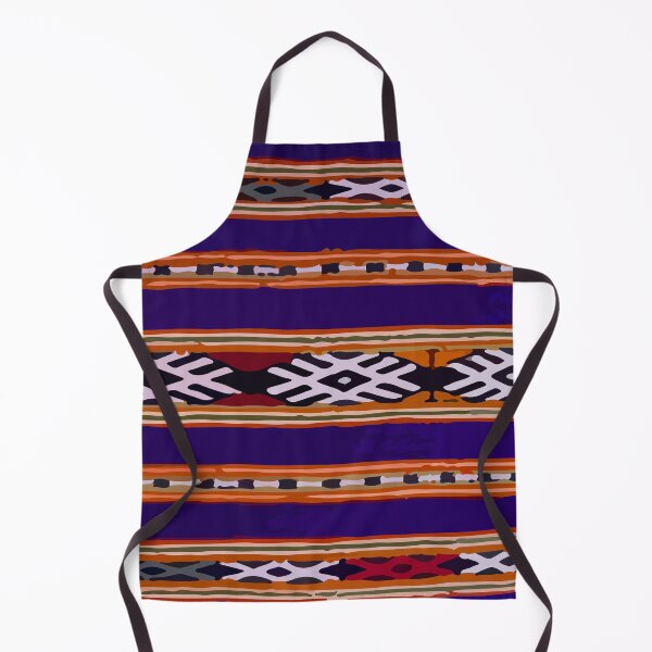 Item preview, Southwest navy blue stripes chevron poncho serape blanket designed and sold by T-Mex.