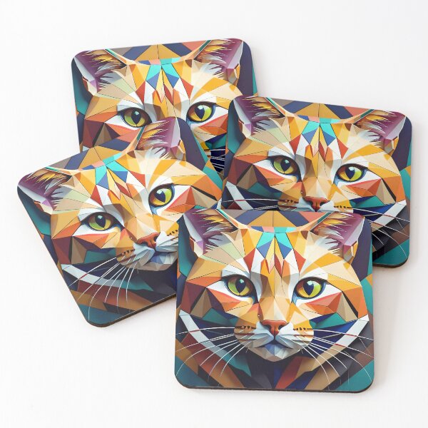 Artikelvorschau, Abstract Geometric Cat Art Pattern entworfen und verkauft von TheArtOfPat.